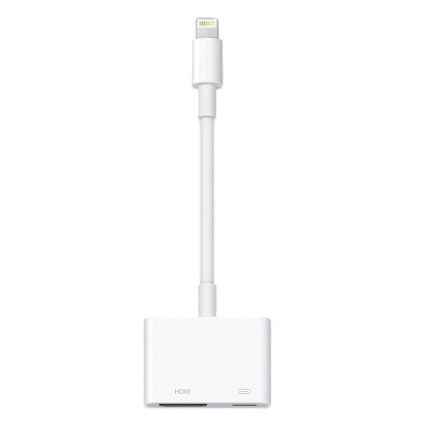 ADAPTADOR LIGHTNING A AV DIGITAL APPLE, HDMI, BLANCO MD826AM/A